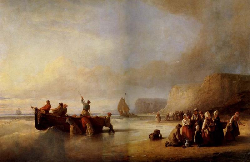 Delacroix Auguste Depart pour la peche France oil painting art
